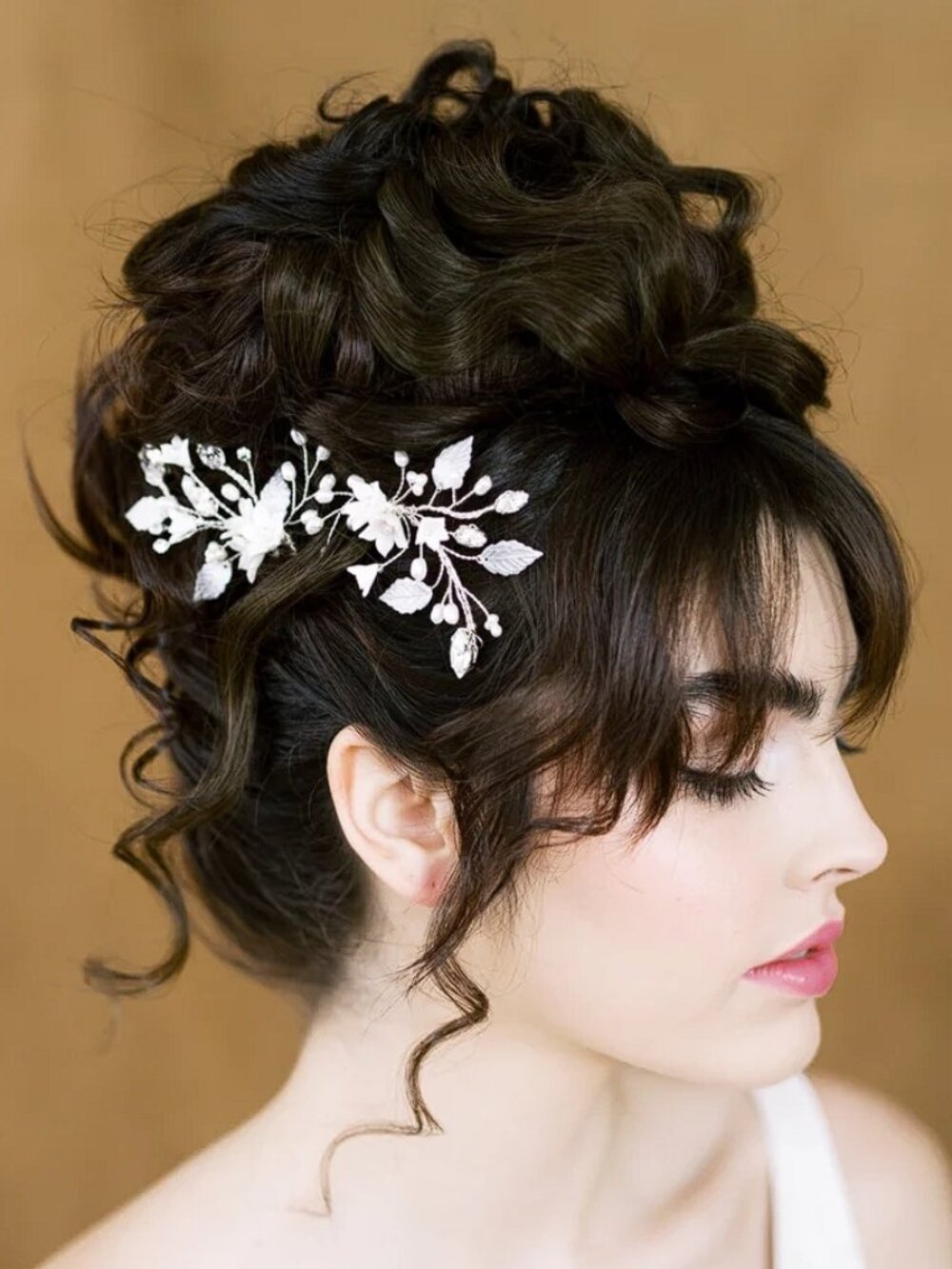 AVA Crystal & Pearl Flower Bridal Hair Pins by Blair Nadeau Bridal (Set of 2)